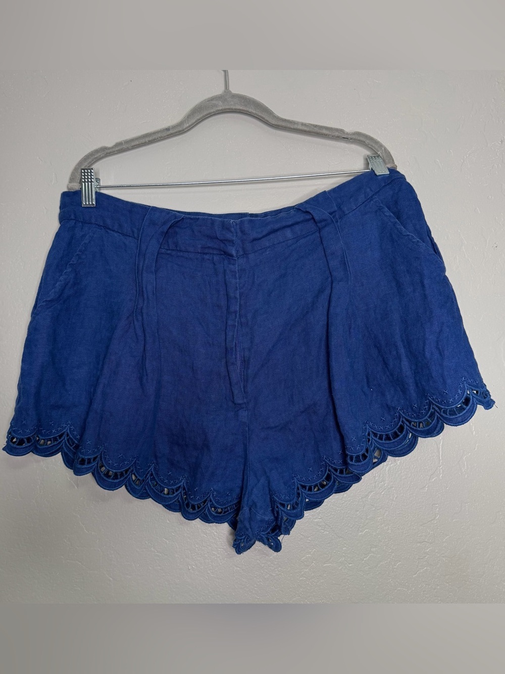 FARM Rio Richelieu lace detail linen shorts XL